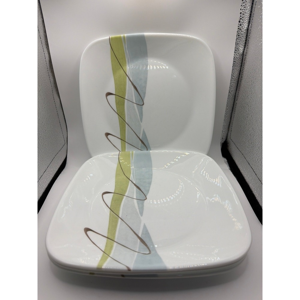 4 Corelle HARMONY Square Luncheon/ Salad Plates‎ ! USA